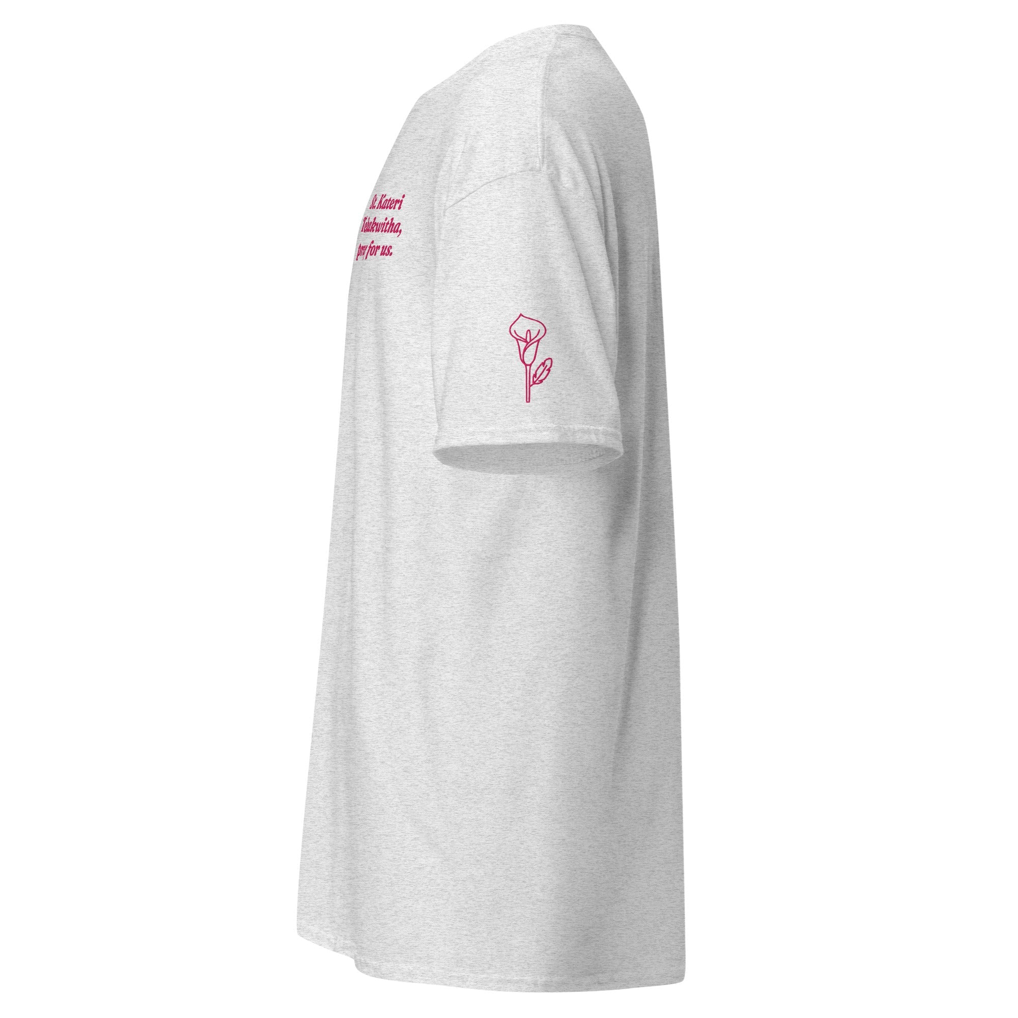 St. Kateri Tekakwitha Unisex Embroidered T-Shirt – Pink - Altar and Apparel - T - SHIRT