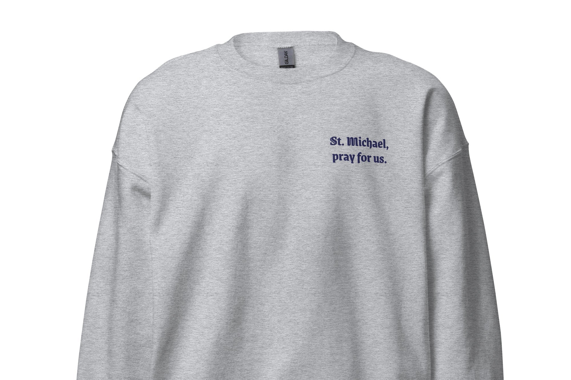 St. Michael Unisex Embroidered Sweatshirt – Navy Blue - Altar and Apparel - T - SHIRT