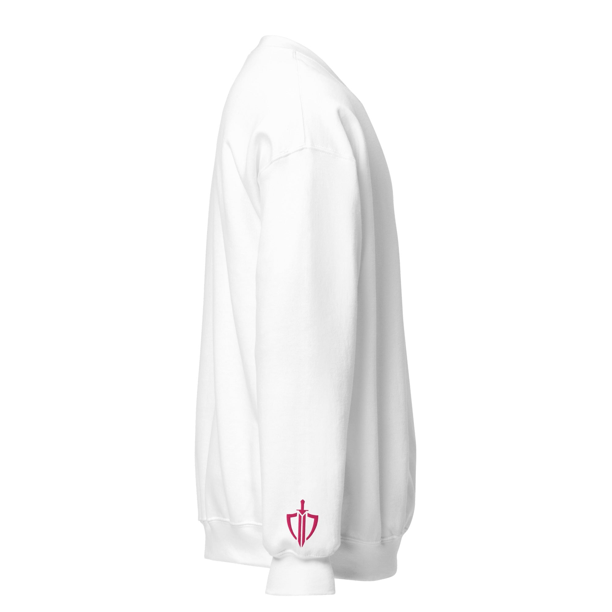 St. Michael Unisex Embroidered Sweatshirt – Pink - Altar and Apparel - Sweatshirt