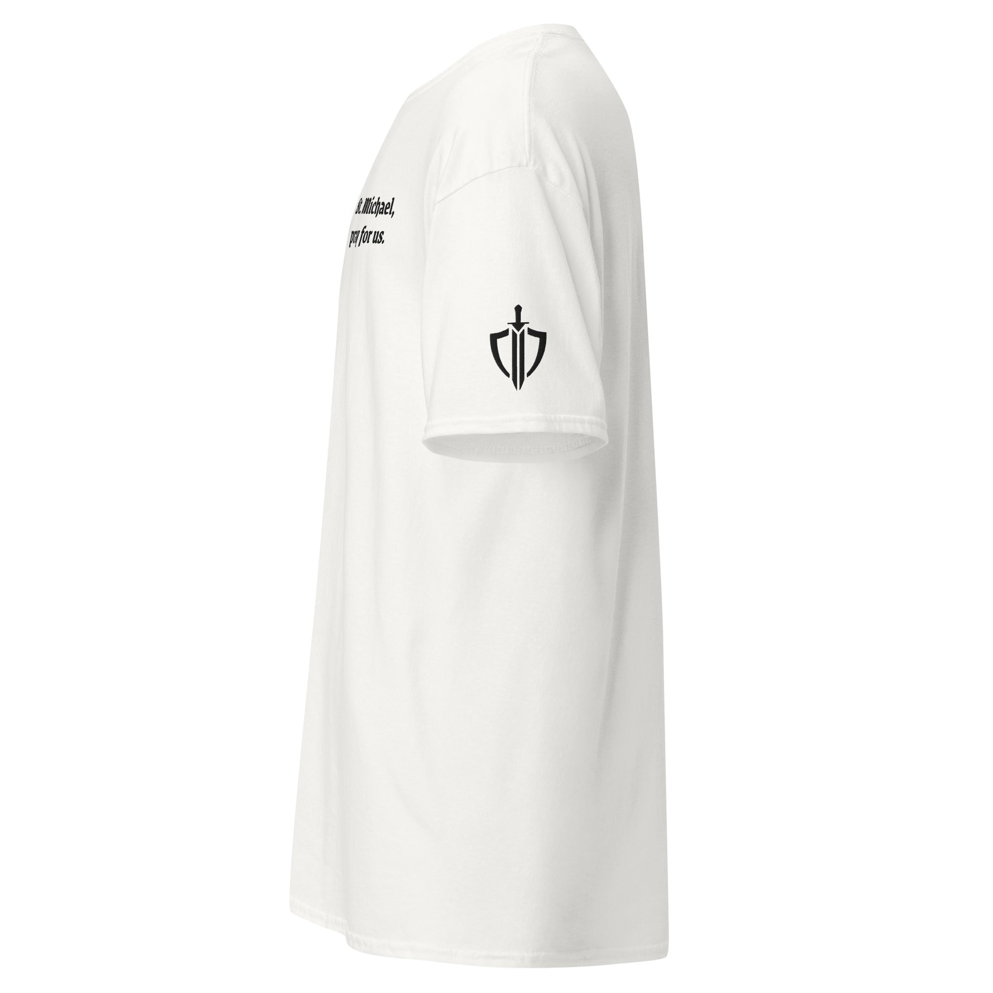 St. Michael Unisex Embroidered T-Shirt – Black - Altar and Apparel - T - SHIRT