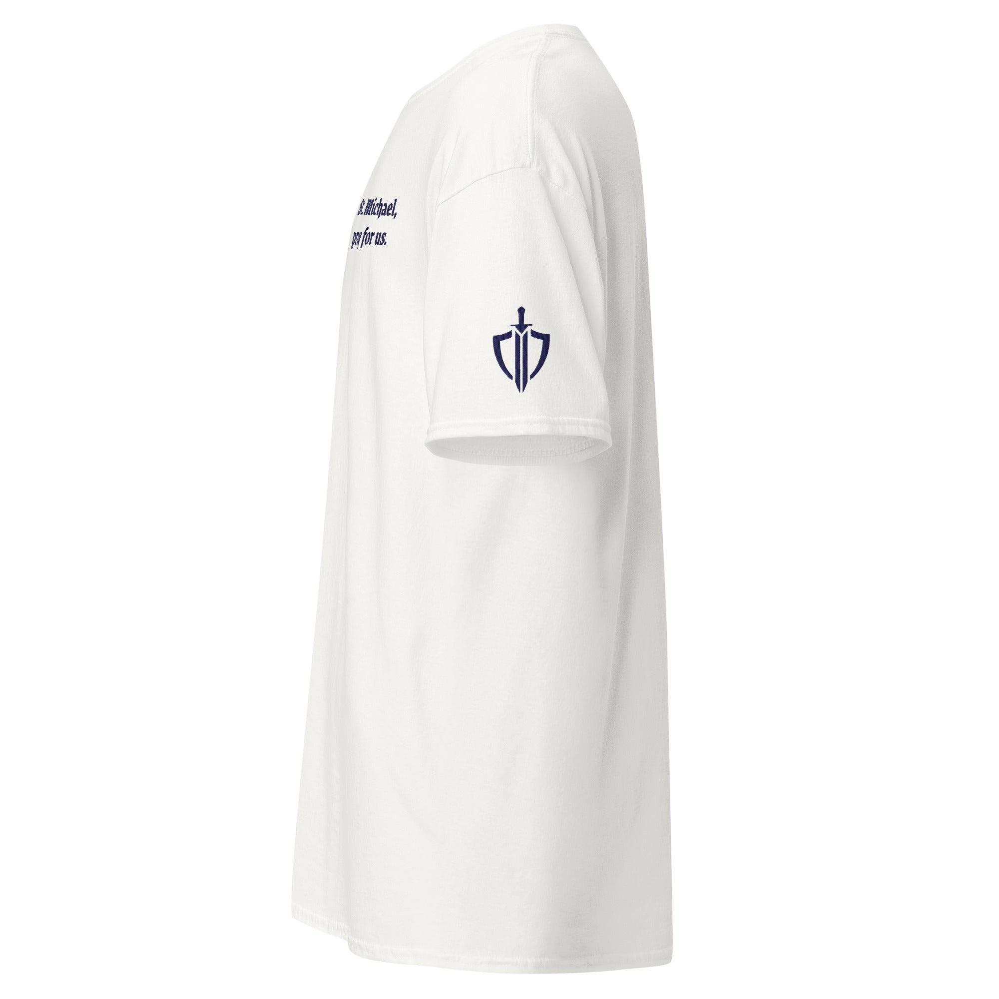 St. Michael Unisex Embroidered T-Shirt – Navy Blue - Altar and Apparel - T - SHIRT
