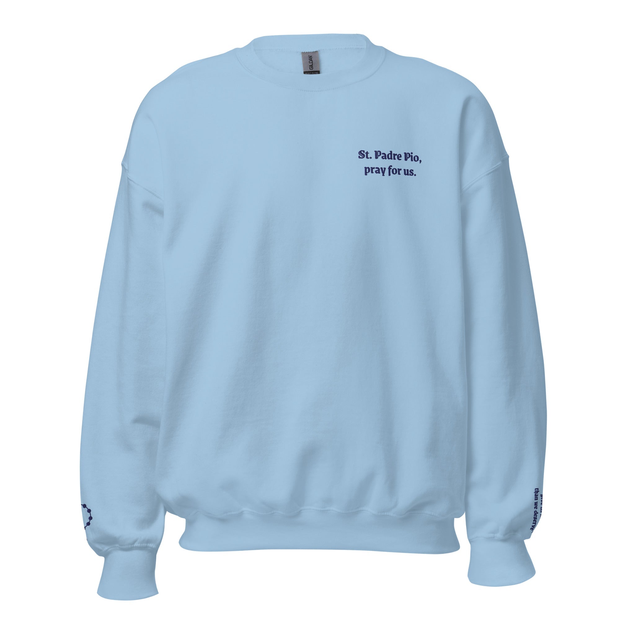 St. Padre Pio Unisex Embroidered Sweatshirt – Navy Blue - Altar and Apparel - T - SHIRT