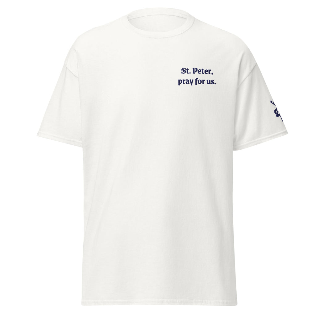 St. Peter Unisex Classic Tee Navy Blue Embroidery - Altar and Apparel - T - SHIRT