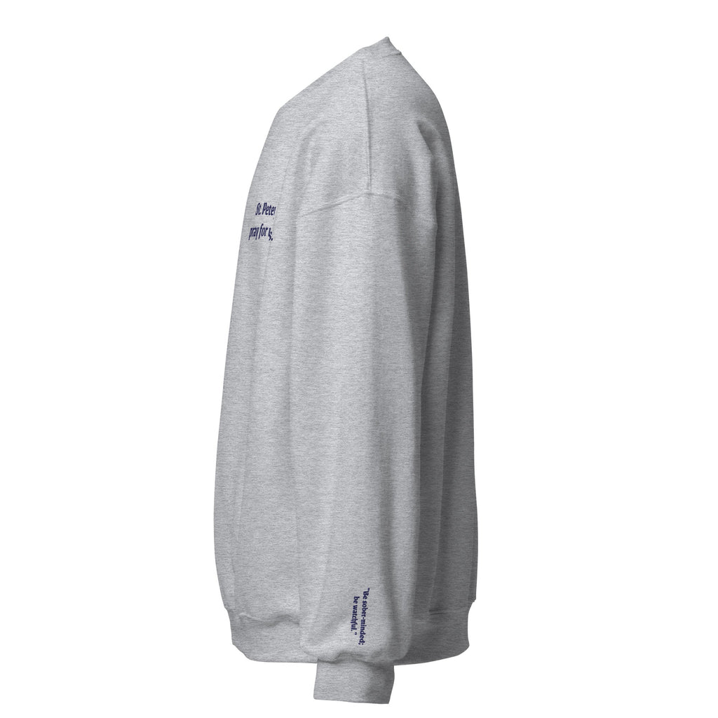 St. Peter Unisex Embroidered Sweatshirt – Navy Blue - Altar and Apparel - T - SHIRT
