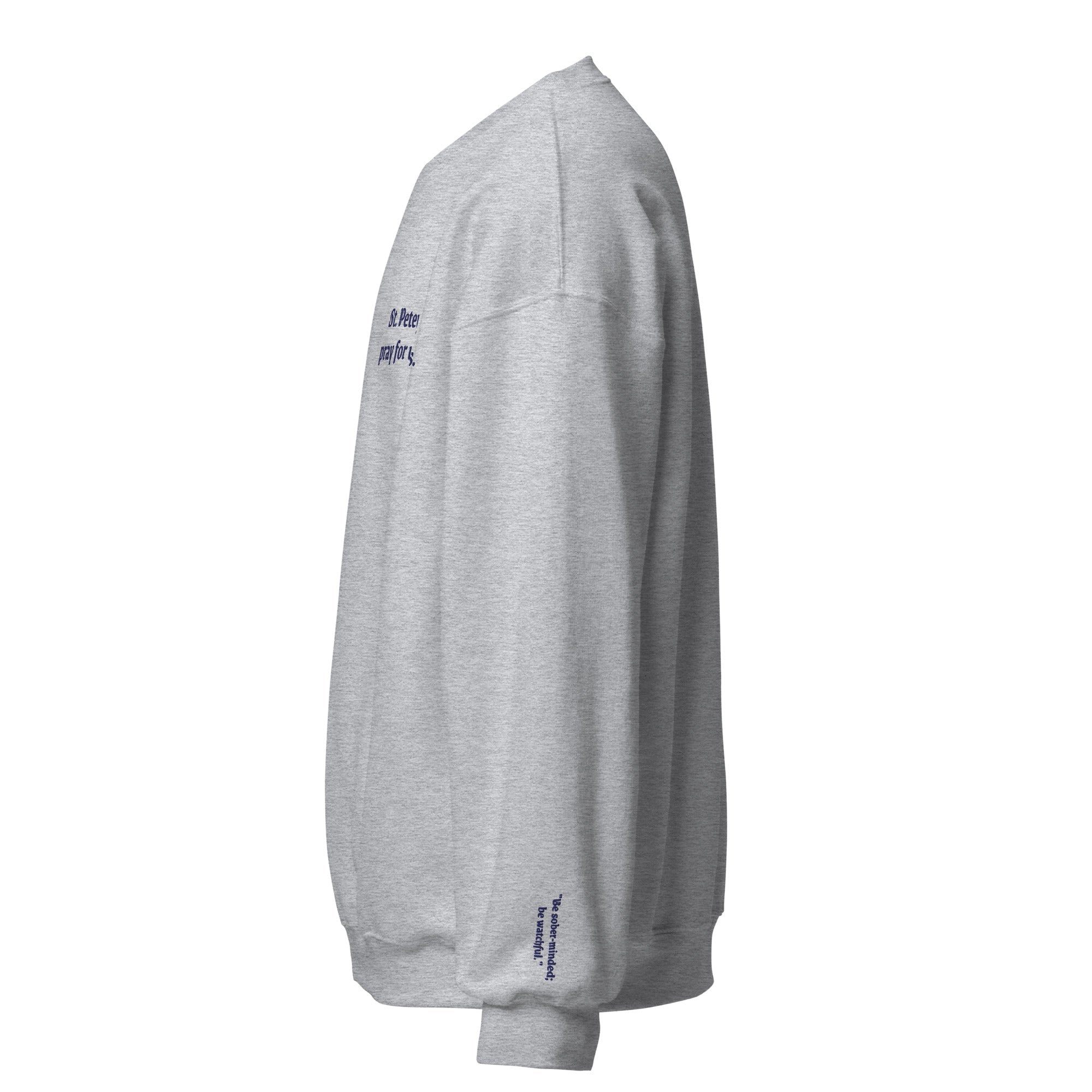 St. Peter Unisex Embroidered Sweatshirt – Navy Blue - Altar and Apparel - T - SHIRT