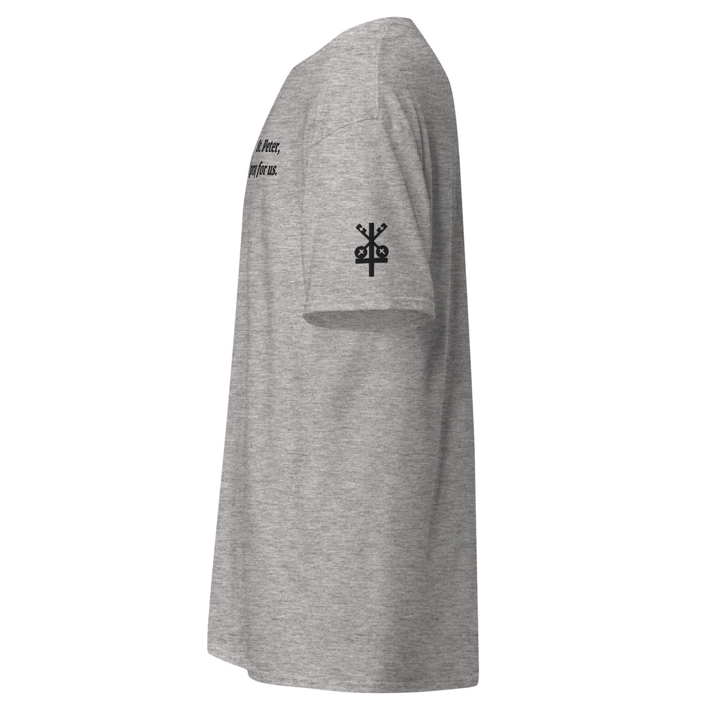 St. Peter Unisex Tshirt Black Embroidery - Altar and Apparel - T - SHIRT