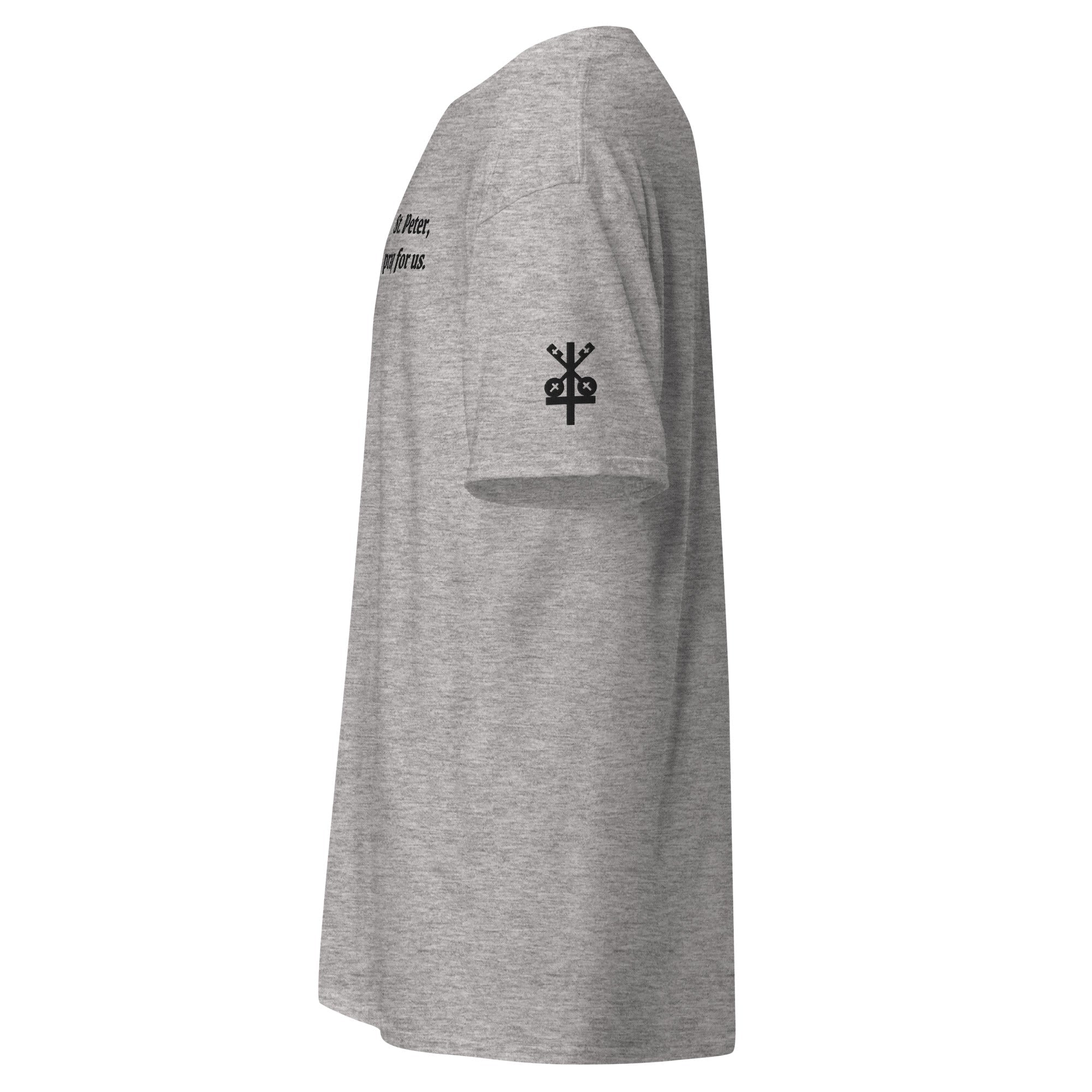 St. Peter Unisex Tshirt Black Embroidery - Altar and Apparel - T - SHIRT