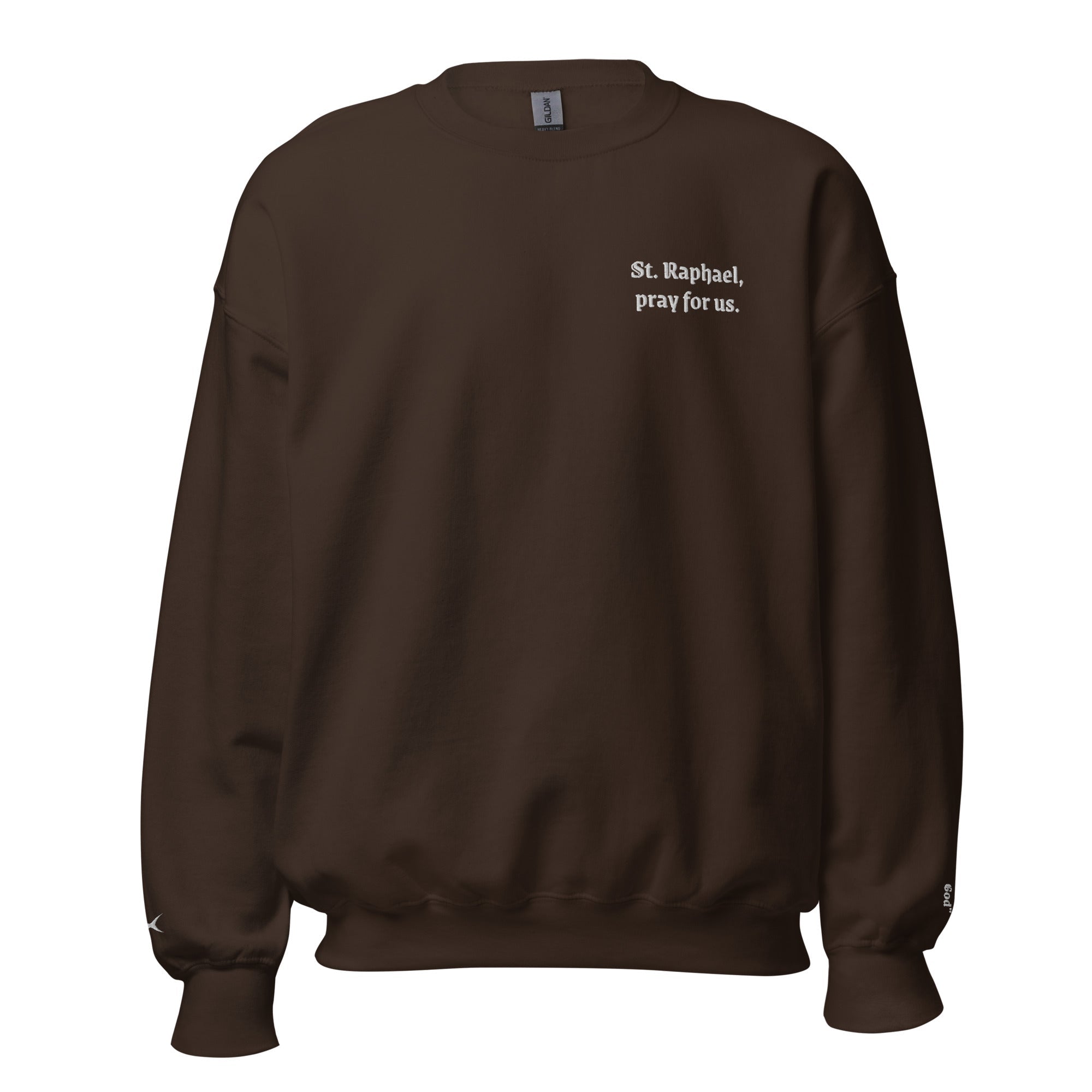St. Raphael Unisex Embroidered Sweatshirt – White - Altar and Apparel - T - SHIRT