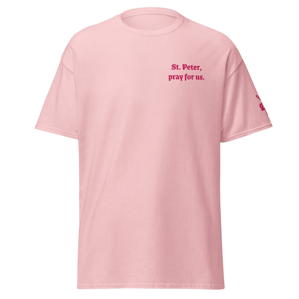 St. Raphael Unisex Embroidered T-Shirt – Pink - Altar and Apparel - T - SHIRT