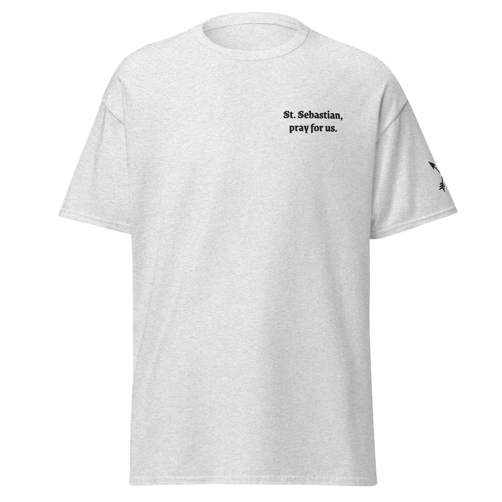 St. Sebastian Unisex Embroidered T-Shirt – Black - Altar and Apparel - T - SHIRT