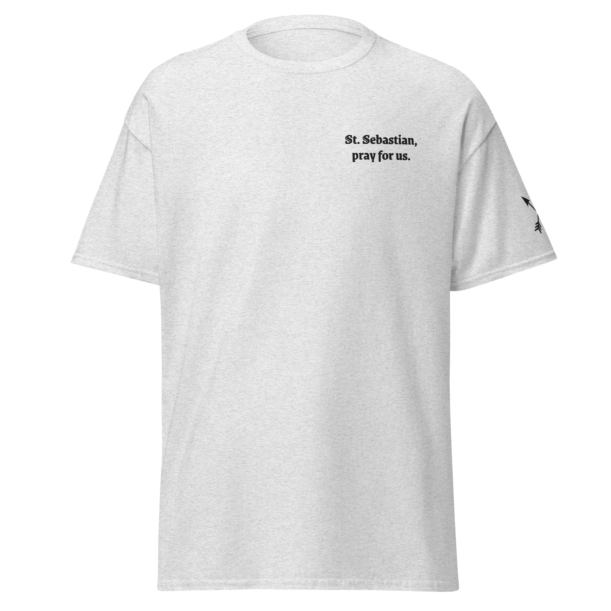 St. Sebastian Unisex Embroidered T-Shirt – Black - Altar and Apparel - T - SHIRT