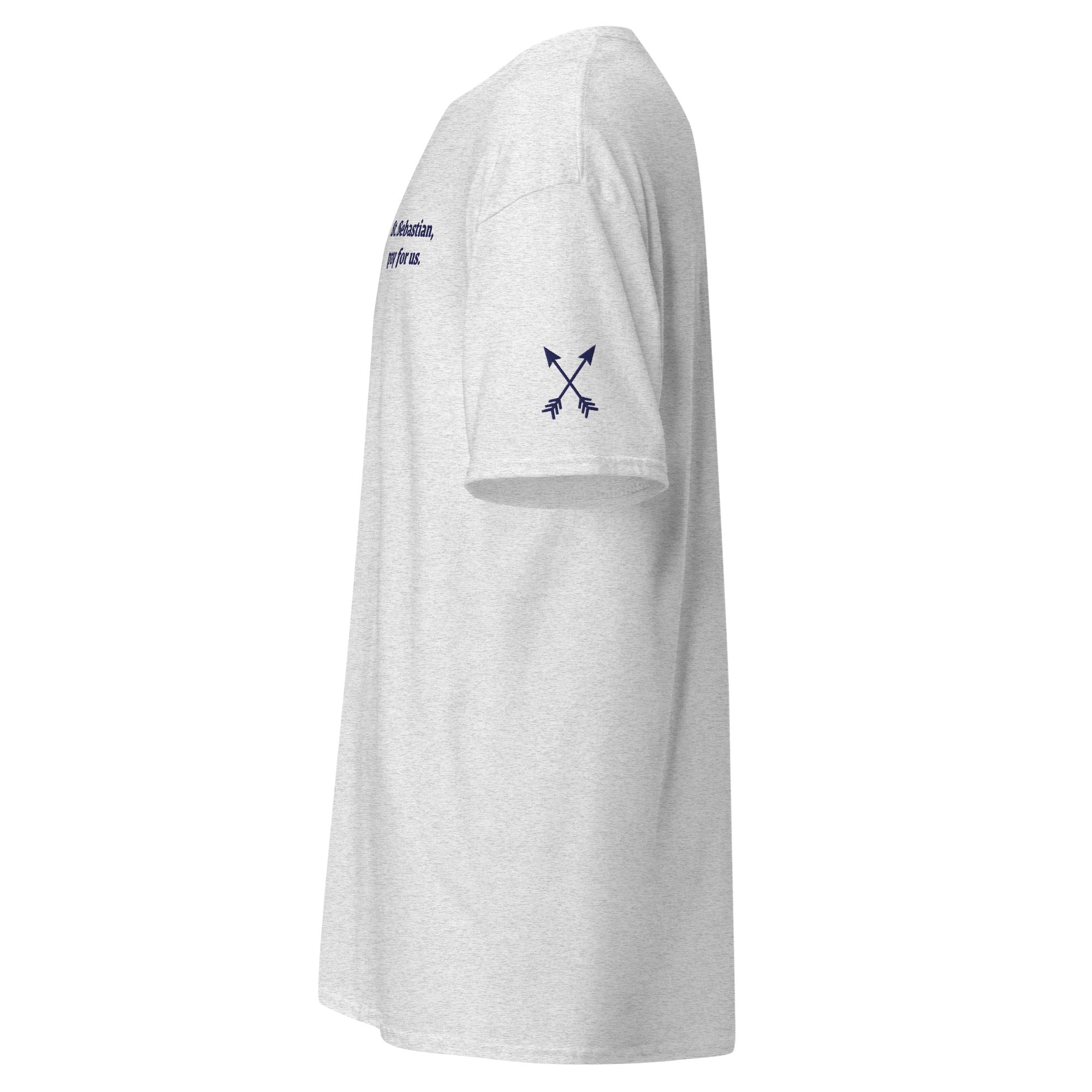 St. Sebastian Unisex Embroidered T-Shirt – Navy Blue - Altar and Apparel - T - SHIRT
