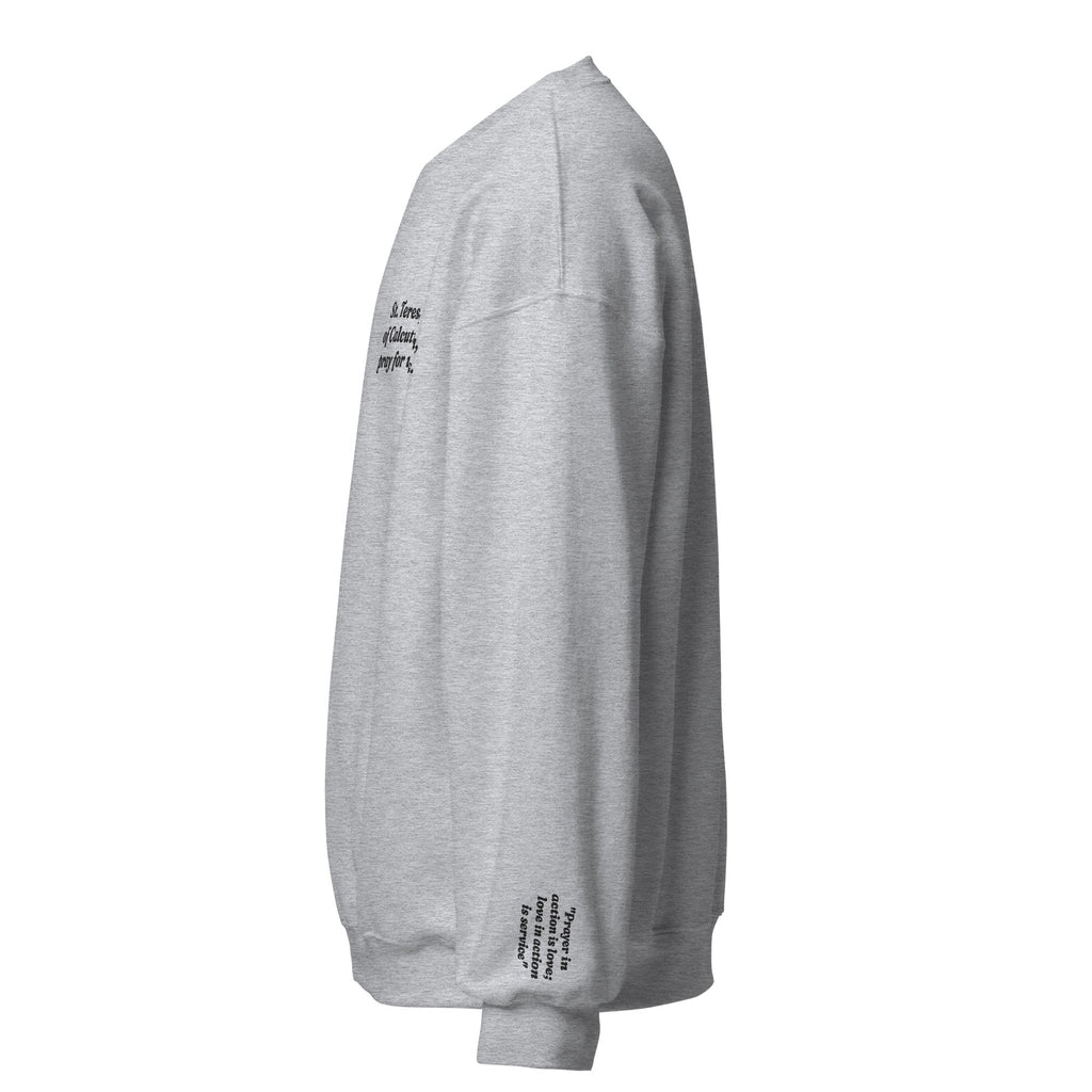 St. Teresa of Calcutta Unisex Embroidered Sweatshirt – Black - Altar and Apparel - T - SHIRT