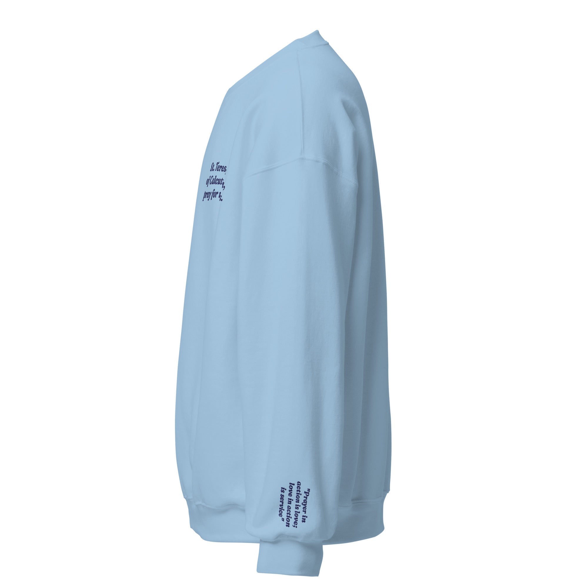 St. Teresa of Calcutta Unisex Embroidered Sweatshirt – Navy Blue - Altar and Apparel - T - SHIRT