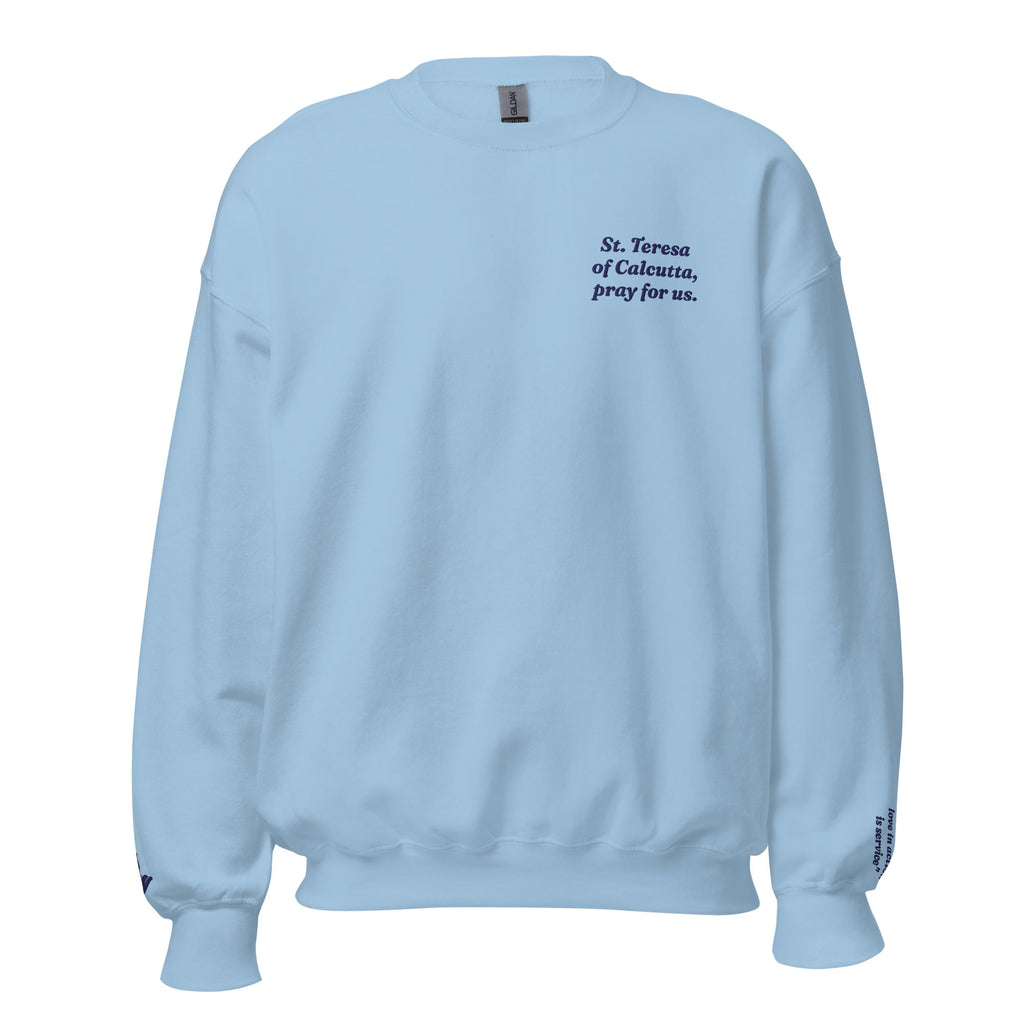 St. Teresa of Calcutta Unisex Embroidered Sweatshirt – Navy Blue - Altar and Apparel - T - SHIRT