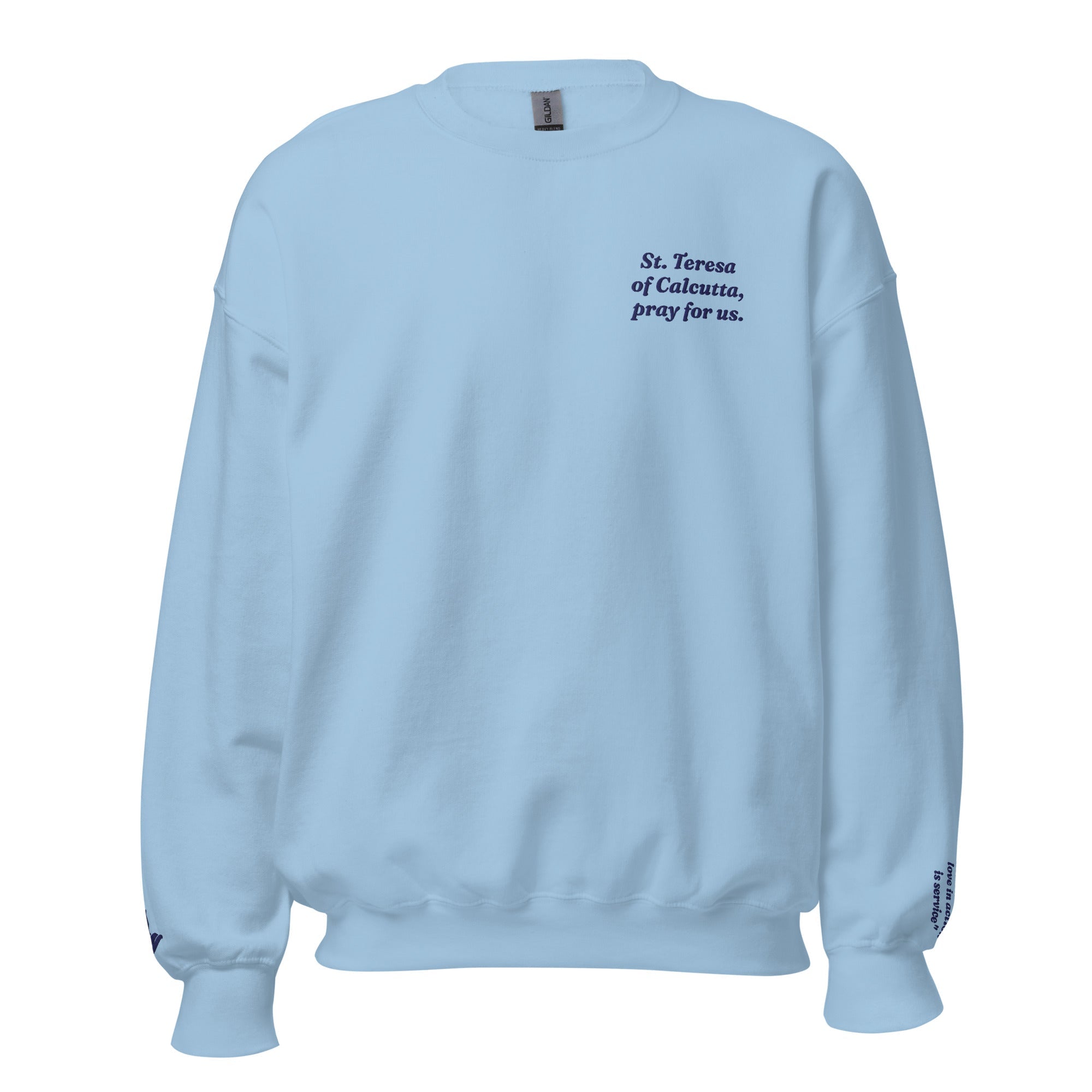 St. Teresa of Calcutta Unisex Embroidered Sweatshirt – Navy Blue - Altar and Apparel - T - SHIRT