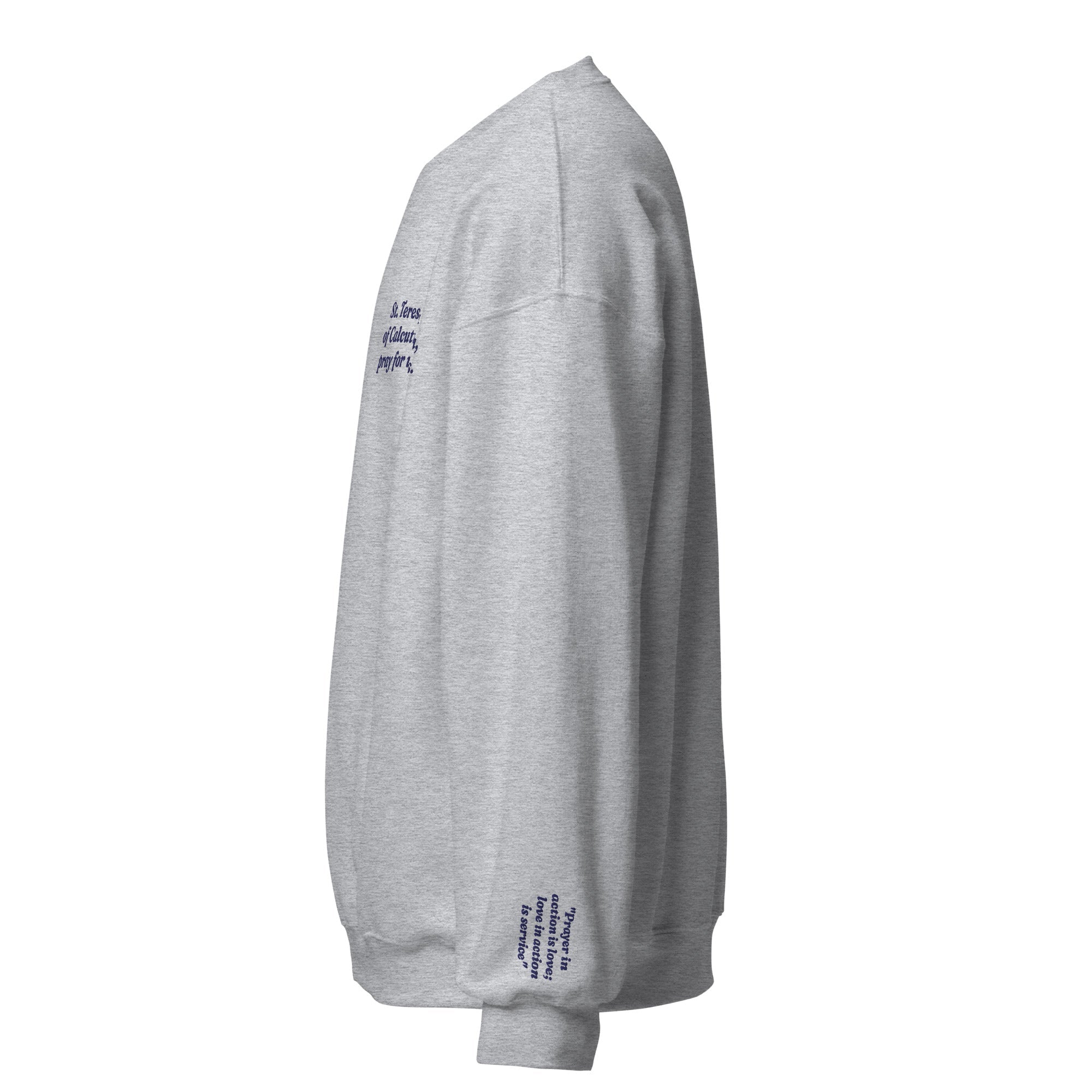 St. Teresa of Calcutta Unisex Embroidered Sweatshirt – Navy Blue - Altar and Apparel - T - SHIRT