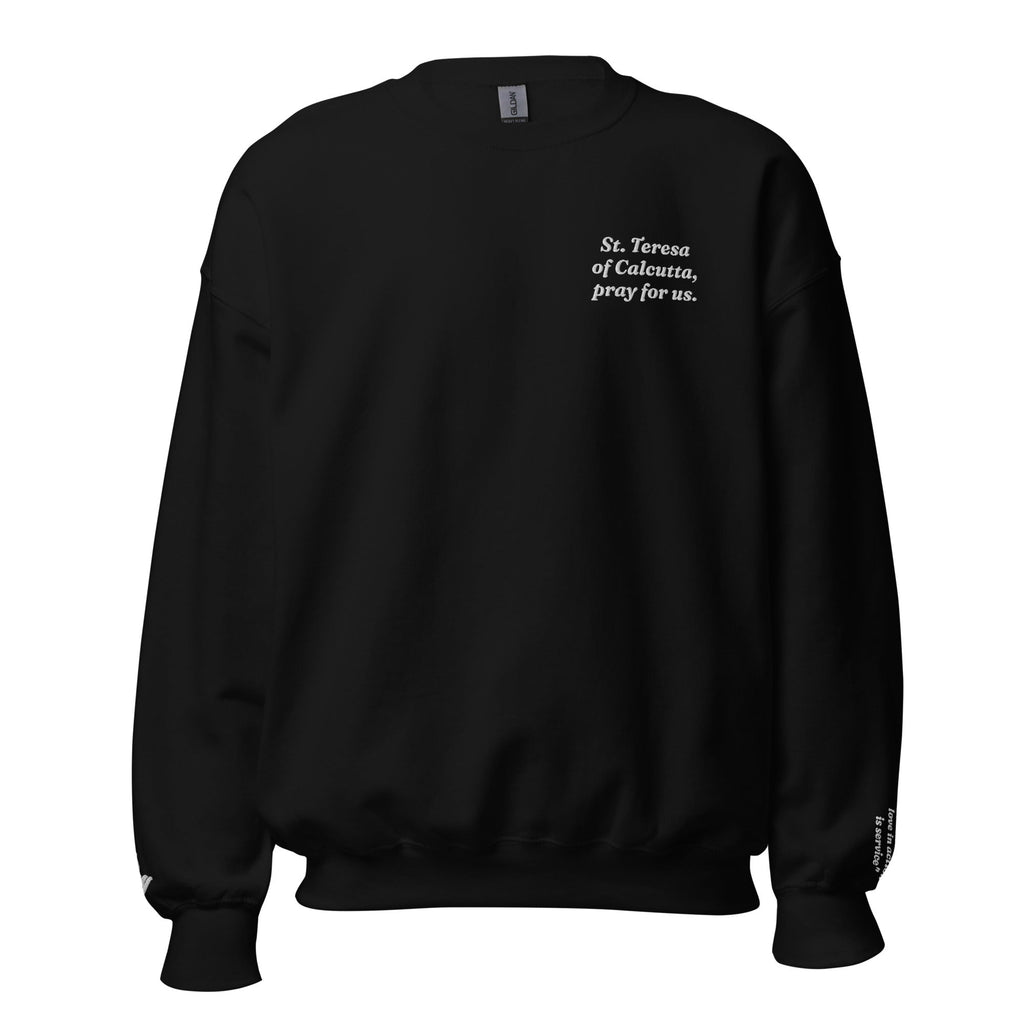 St. Teresa of Calcutta Unisex Embroidered Sweatshirt – White - Altar and Apparel - T - SHIRT