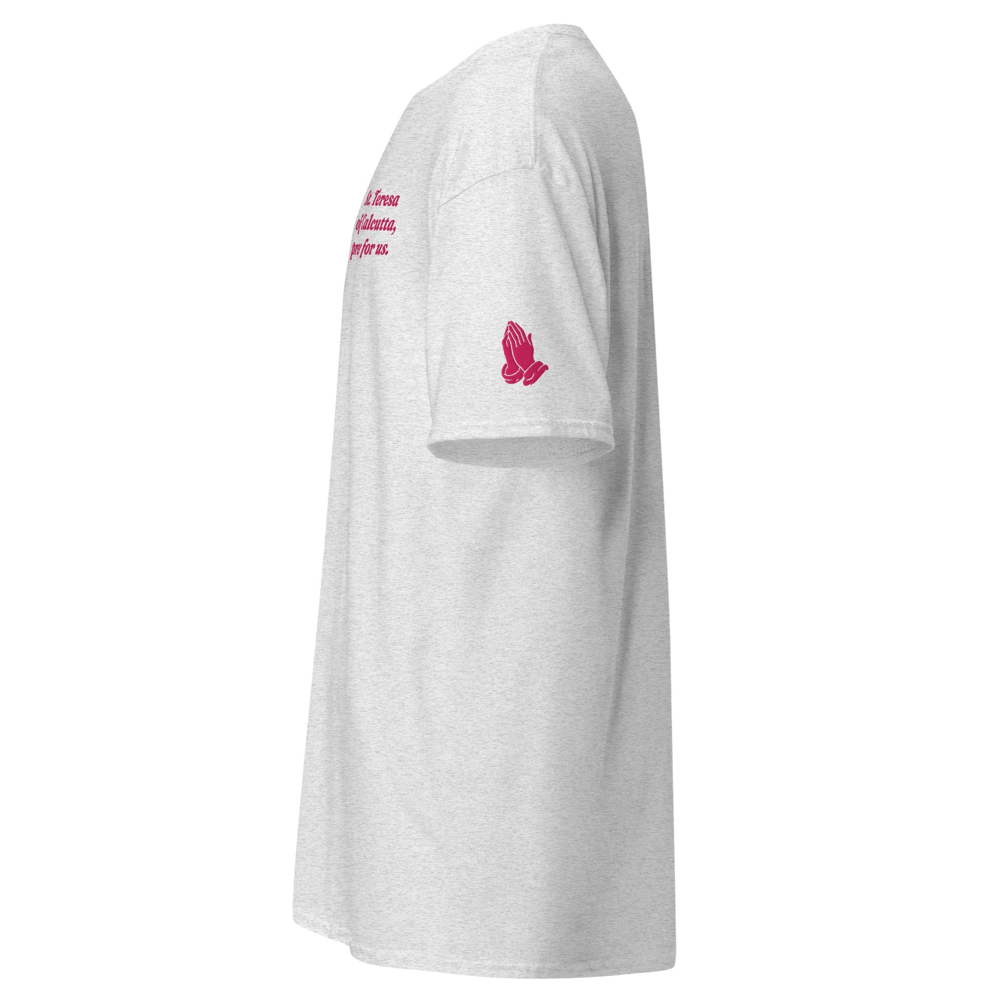 St. Teresa of Calcutta Unisex Embroidered T-Shirt – Pink - Altar and Apparel - T - SHIRT