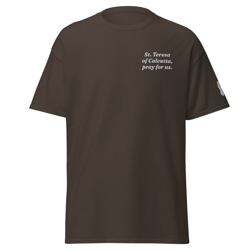 St. Teresa of Calcutta Unisex Embroidered T-Shirt – White - Altar and Apparel - T - SHIRT