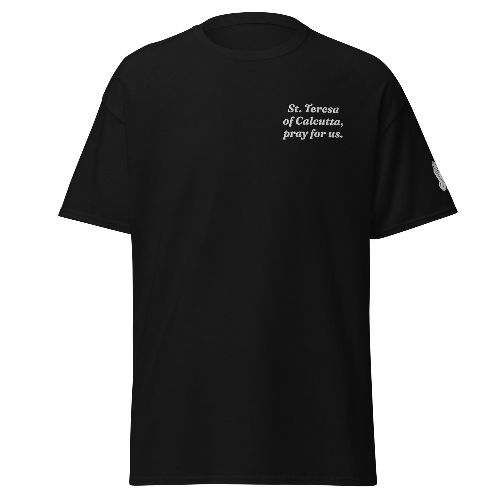 St. Teresa of Calcutta Unisex Embroidered T-Shirt – White - Altar and Apparel - T - SHIRT