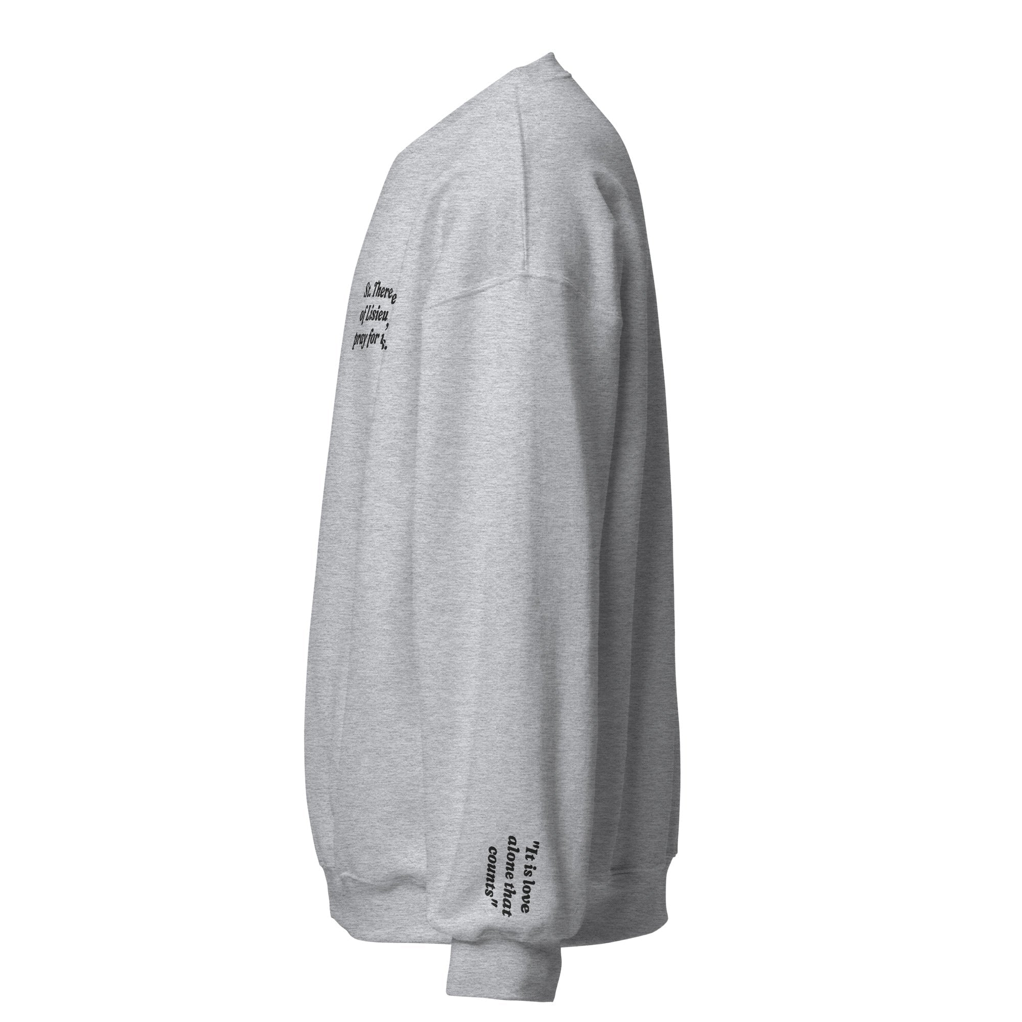 St. Therese of Lisieux Unisex Embroidered Sweatshirt – Black - Altar and Apparel - T - SHIRT