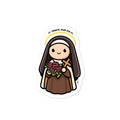 St. Thérèse of Lisieux Vinyl Decal – “Little Flower” Catholic Kiss-Cut Sticker | Waterproof Religious Laptop & Car Decal - Altar and Apparel -