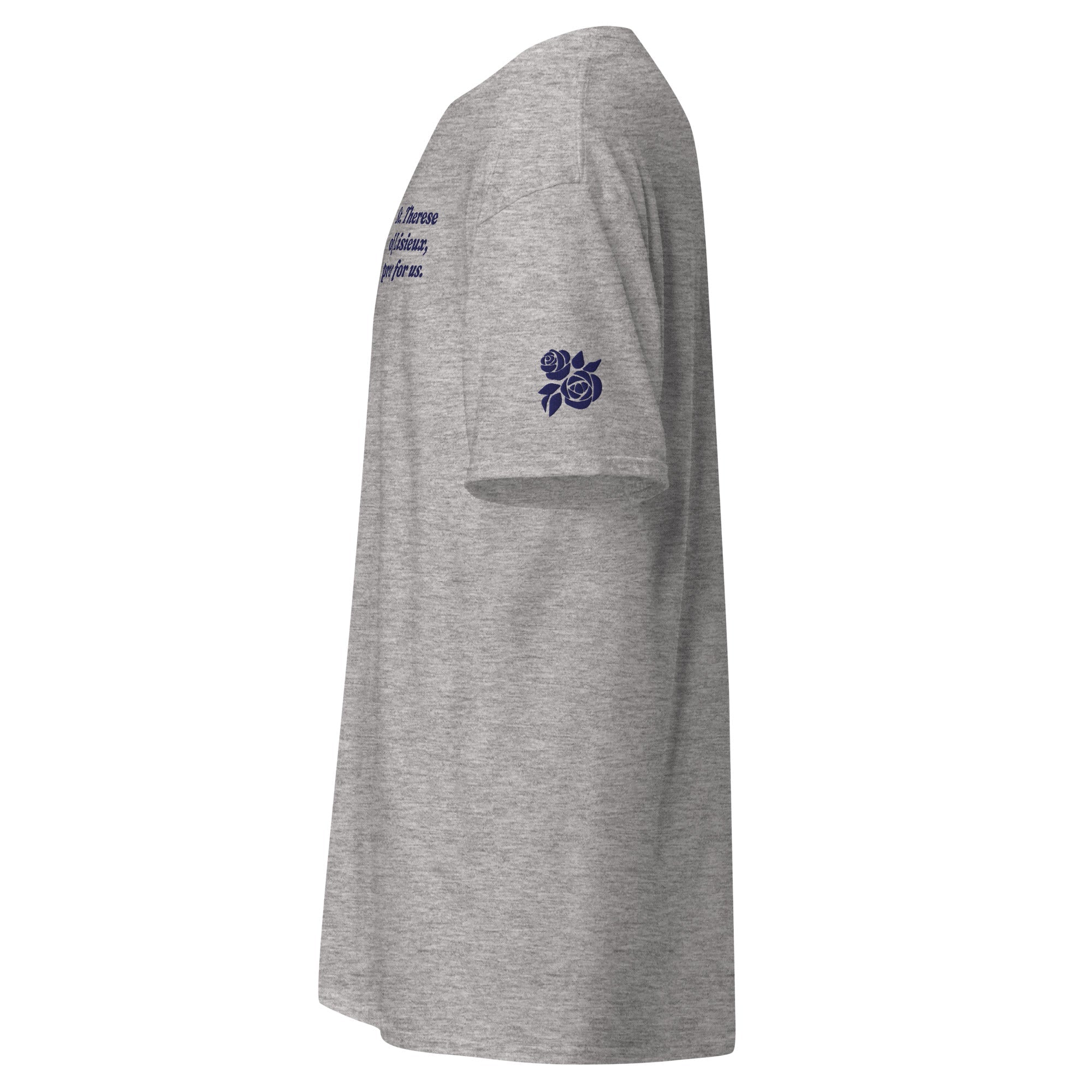St. Therese Unisex Embroidered T-Shirt – Navy Blue - Altar and Apparel - T - SHIRT