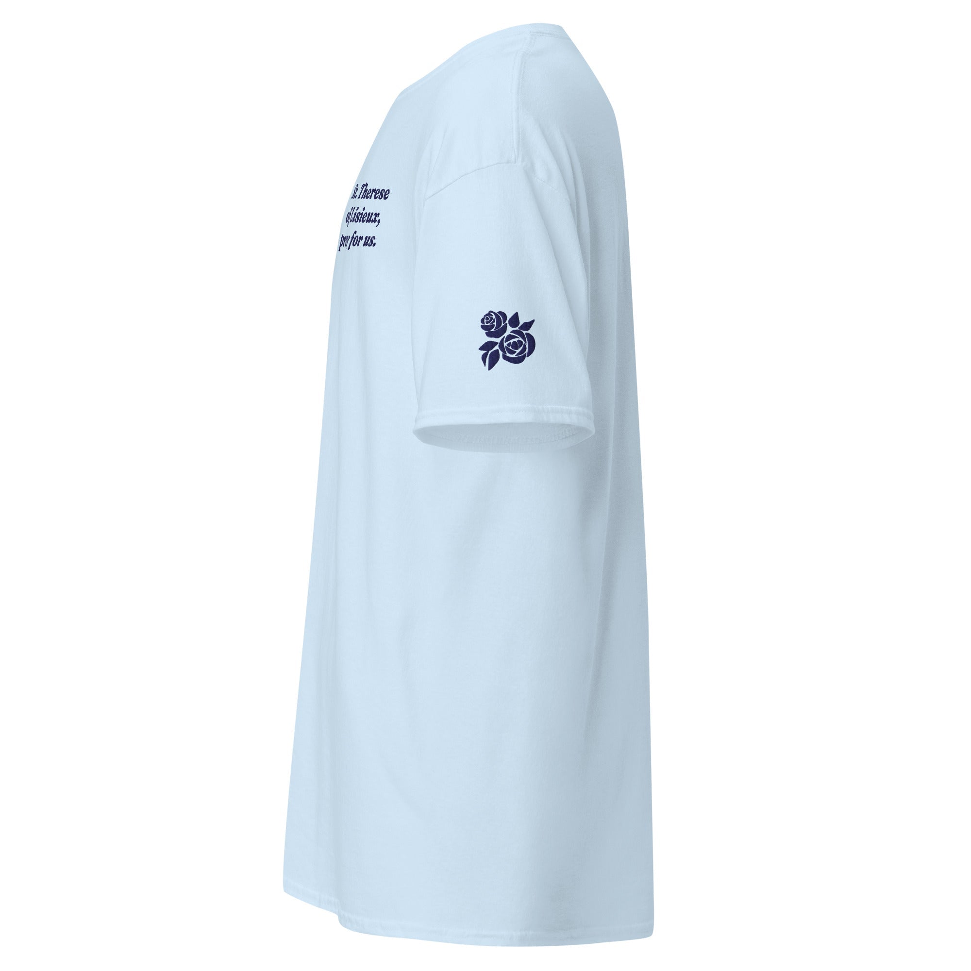 St. Therese Unisex Embroidered T-Shirt – Navy Blue - Altar and Apparel - T - SHIRT